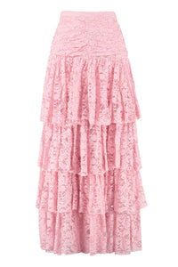 Marsala lace skirt